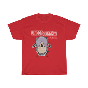 Under Curfew Riddim Tee - White/Red - Shop P25D